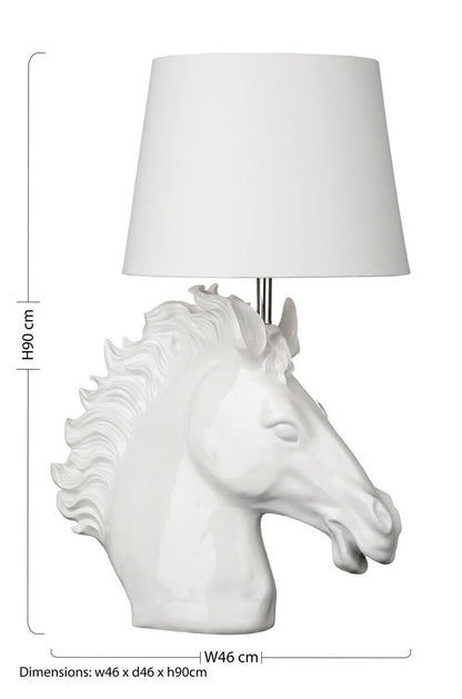 Caballo White Polyresin Table Lamp - image 2