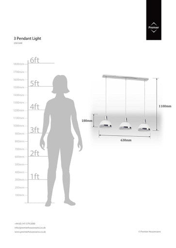 Jasper White Shade and Chrome Pendant Light