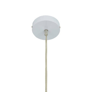 Jasper White Finish Pendant Light With Chrome Detail