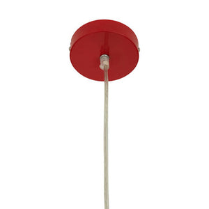 Jasper Red Finish Pendant Light With Chrome Detail