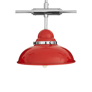 Jasper Red And Chrome 3 Light Pendant Light