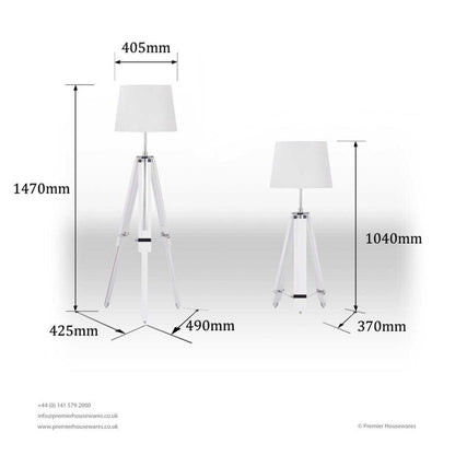 Jasper White Tripod Base Floor Lamp