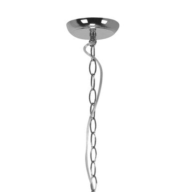 Abelia Glass And Chrome 6 Arm Chandelier - image 4