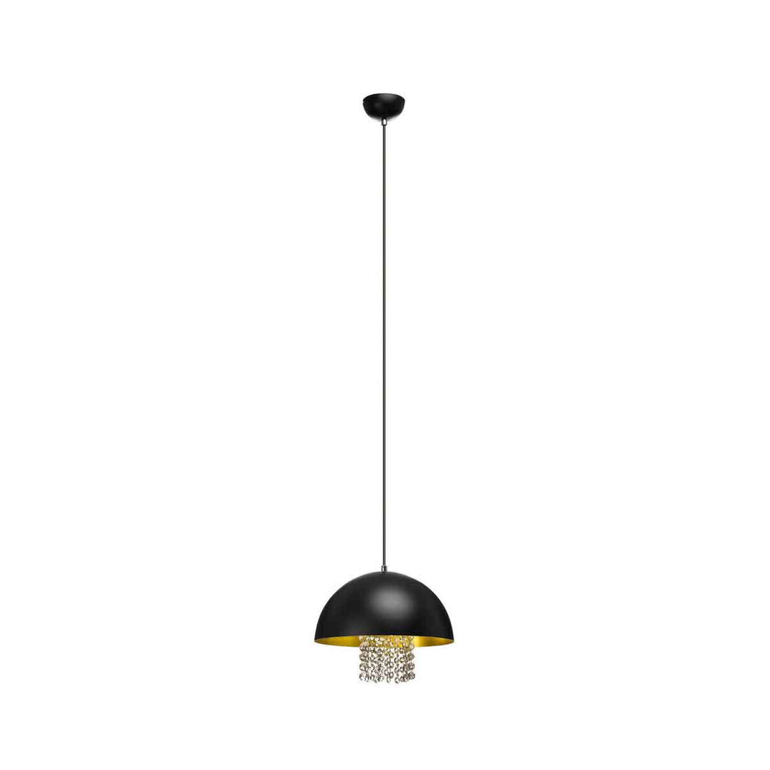 Allaura Black Metal with Crystals Pendant Light