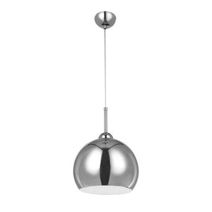 Chrome and White Inside Pendant Light | Osborn