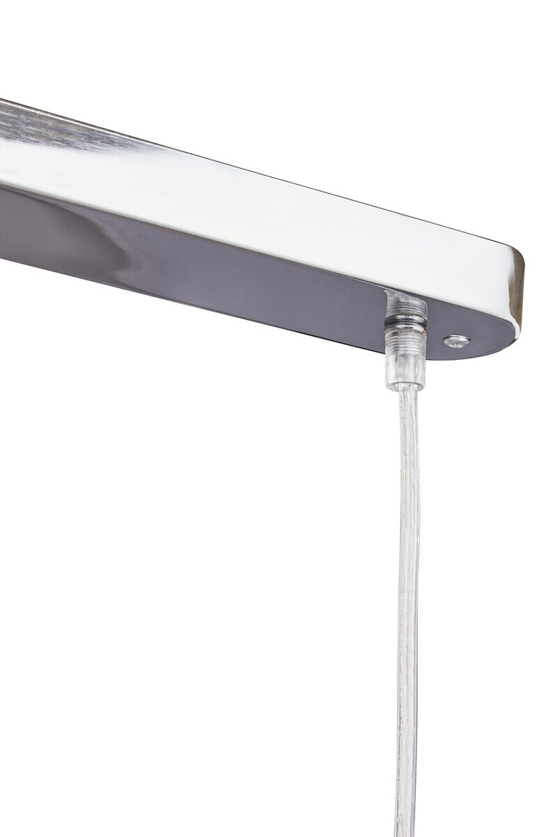 Vermont Three Shutter Blue and Chrome Shade Pendant Light