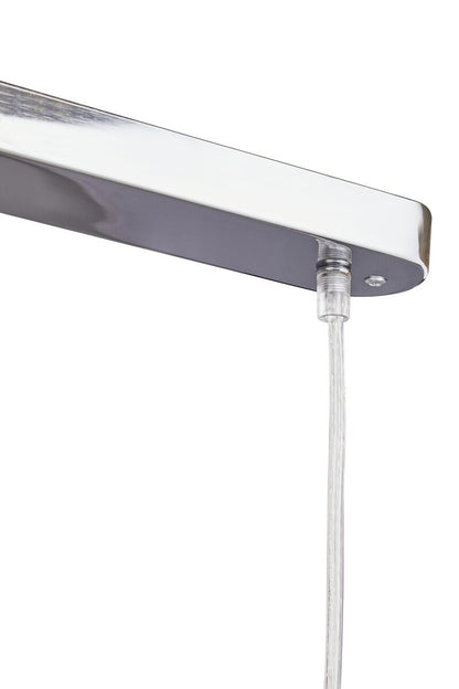 Vermont Three Shutter Blue and Chrome Shade Pendant Light