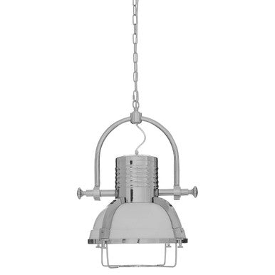 Industrial Revolution Chrome Pendant Light