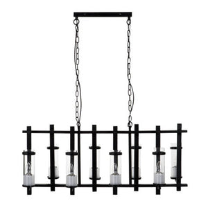 Iron and Glass Wide Pendant Light | Aspen