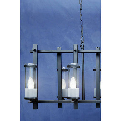 Aspen Iron and Glass Wide Pendant Light - image 4