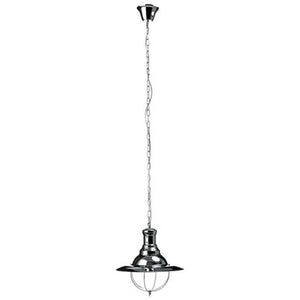 Chrome and Glass Pendant Light | Industrial Revolution