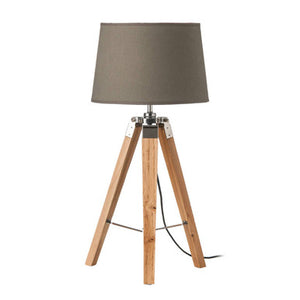 Hadson Tripod Table Lamp with Light Wood Base