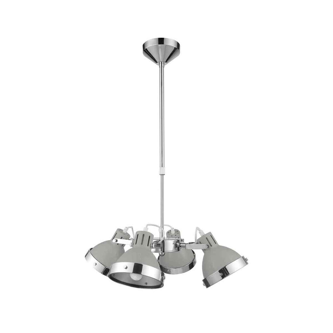 Jasper 4 Light Grey Shades Pendant Light