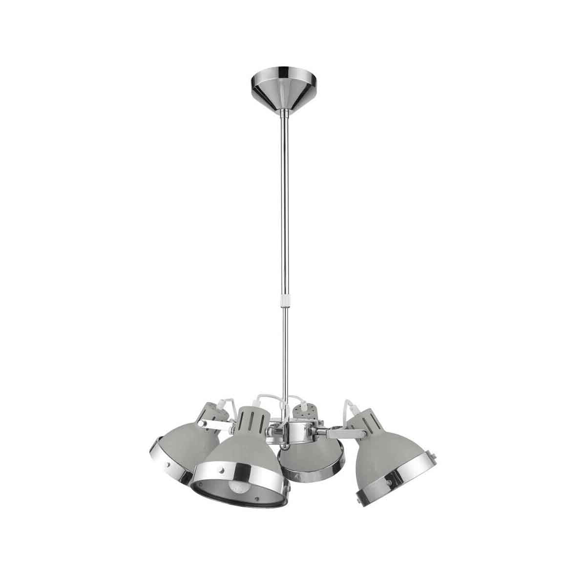Jasper 4 Light Grey Shades Pendant Light