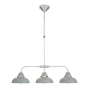 Jasper 3 Shades Light Grey And Chrome Pendant Light