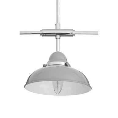 Jasper 3 Shades Light Grey And Chrome Pendant Light
