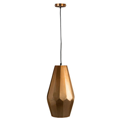 Bronze pendant light on a white background