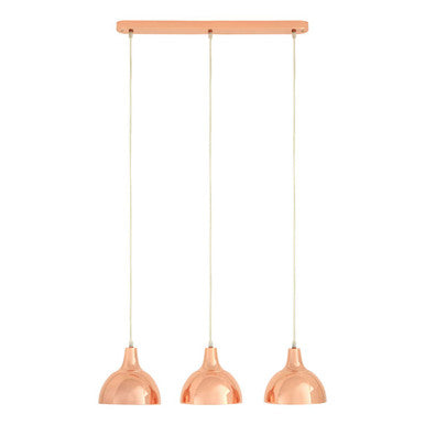Jasper 3 Pendant Light with Copper Finish