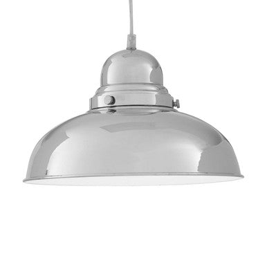 Jasper Chrome Finish Bowl Shaped Pendant Light