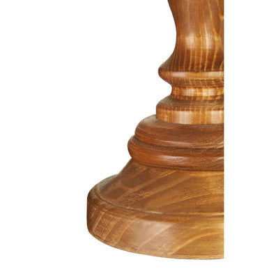 Emely Candle Table Lamp with Wooden Round Base - image 3