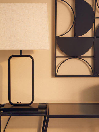 Lucas Natural and Black Table Lamp
