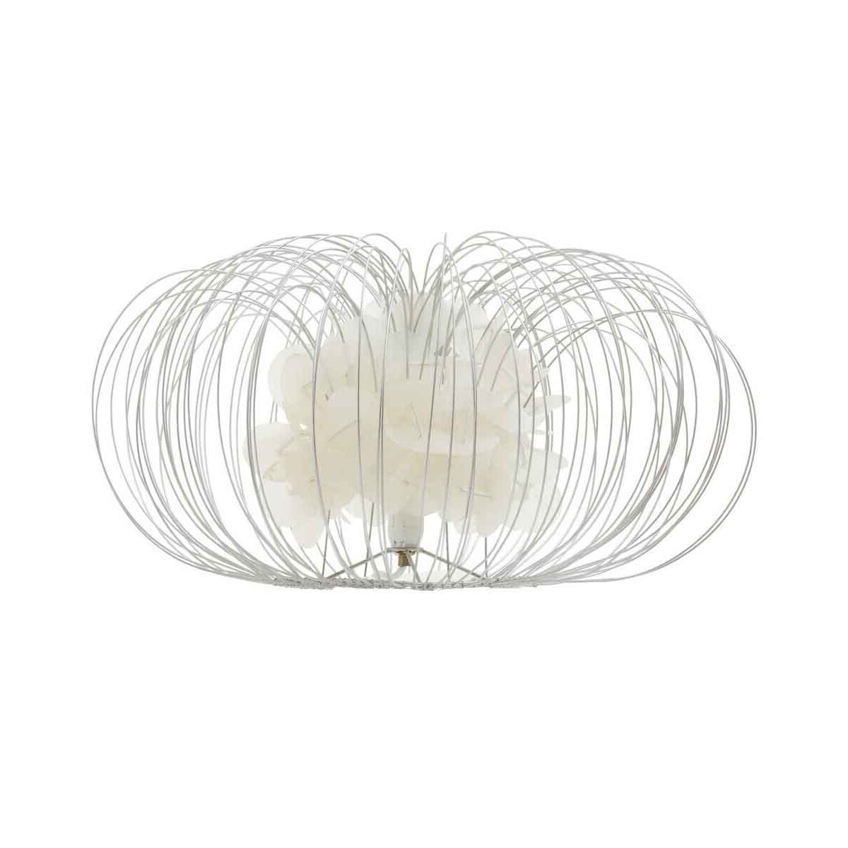 Silver Wire White Table Lamp - image 1