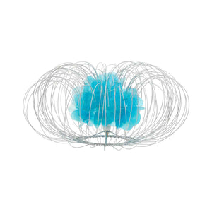 Silver Wire Blue Table Lamp | Pisani