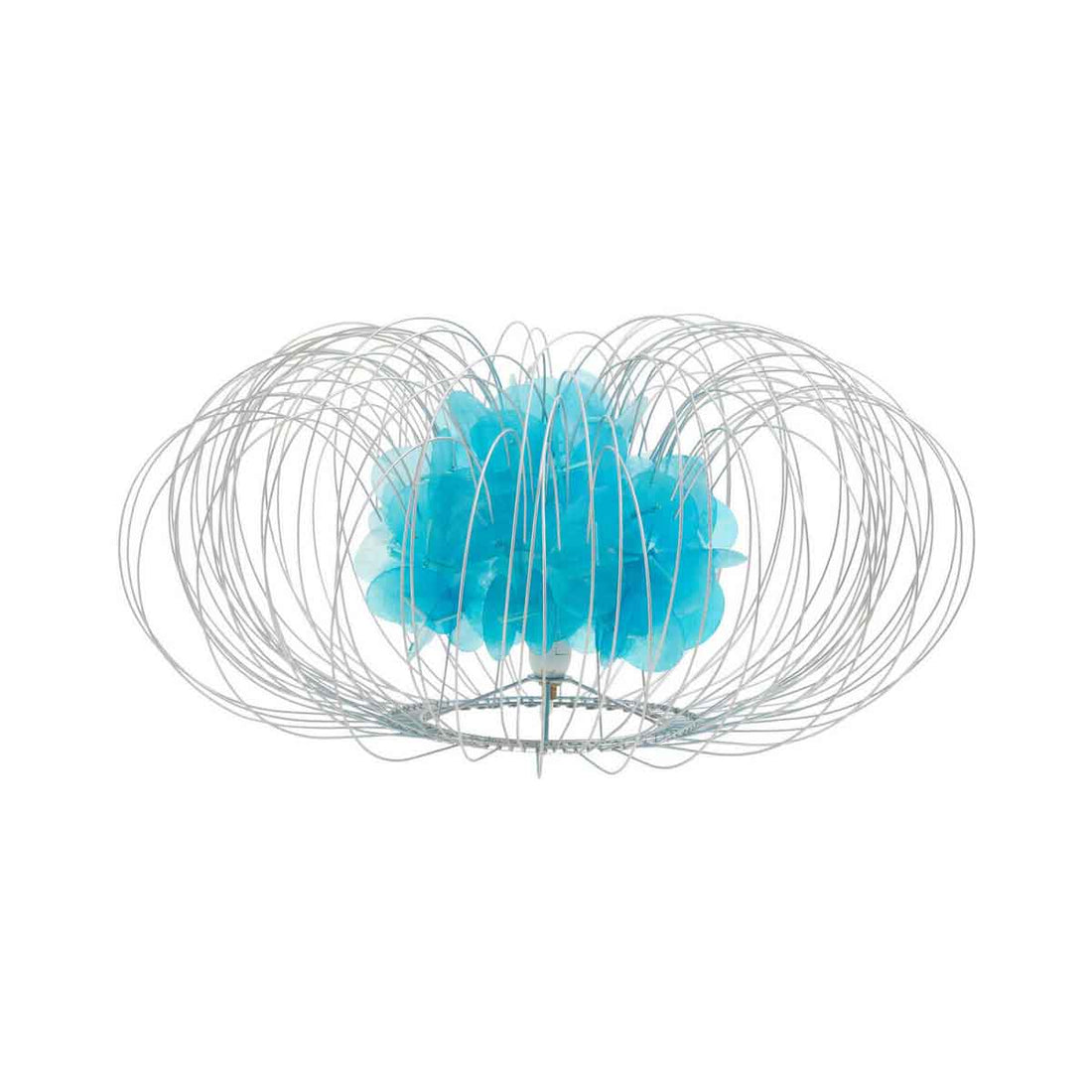 Silver Wire Blue Table Lamp - image 1