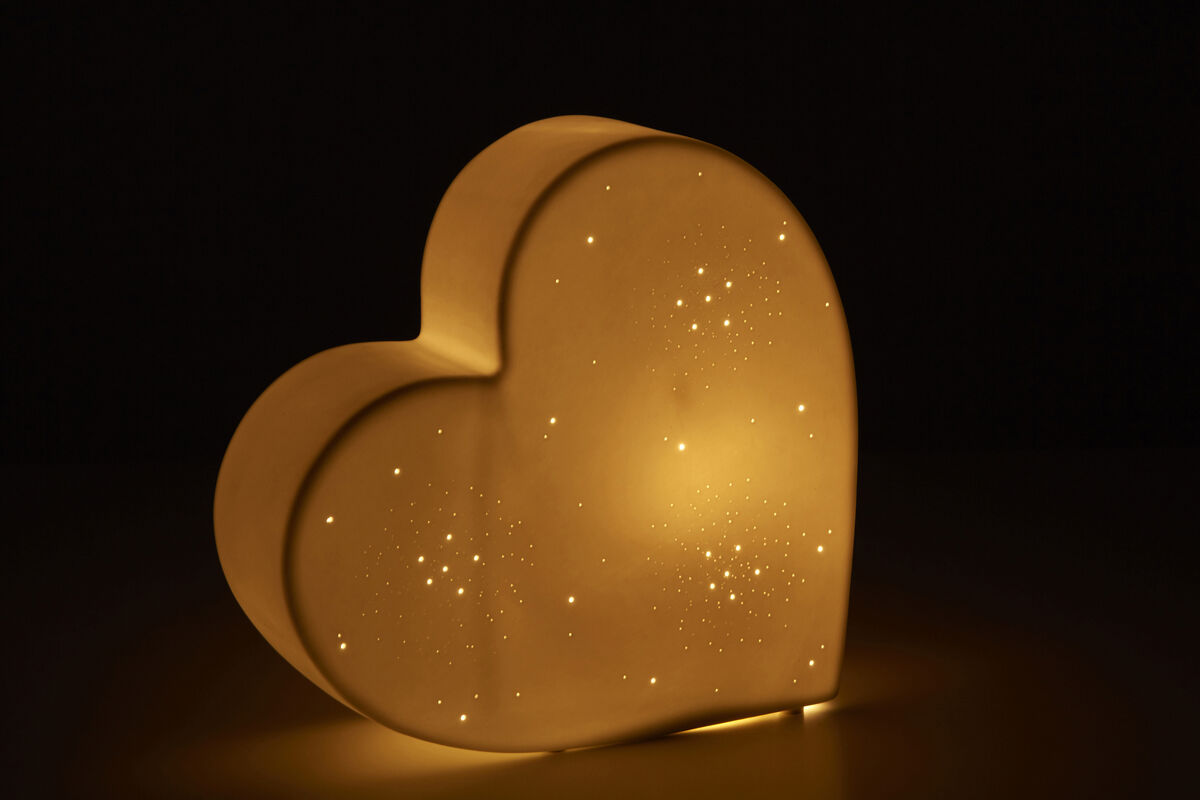 Ola Kids Heart Ceramic Night Light