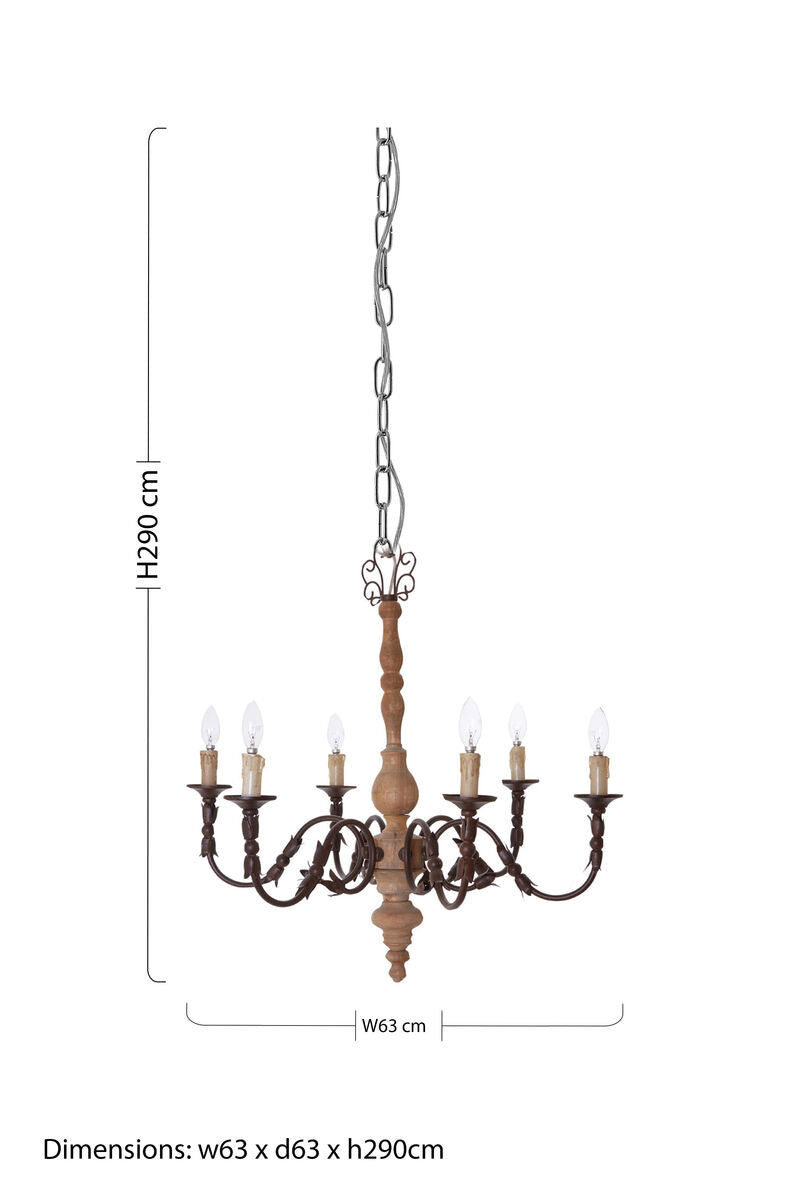 Paulette 6 Arm Chandelier - image 5
