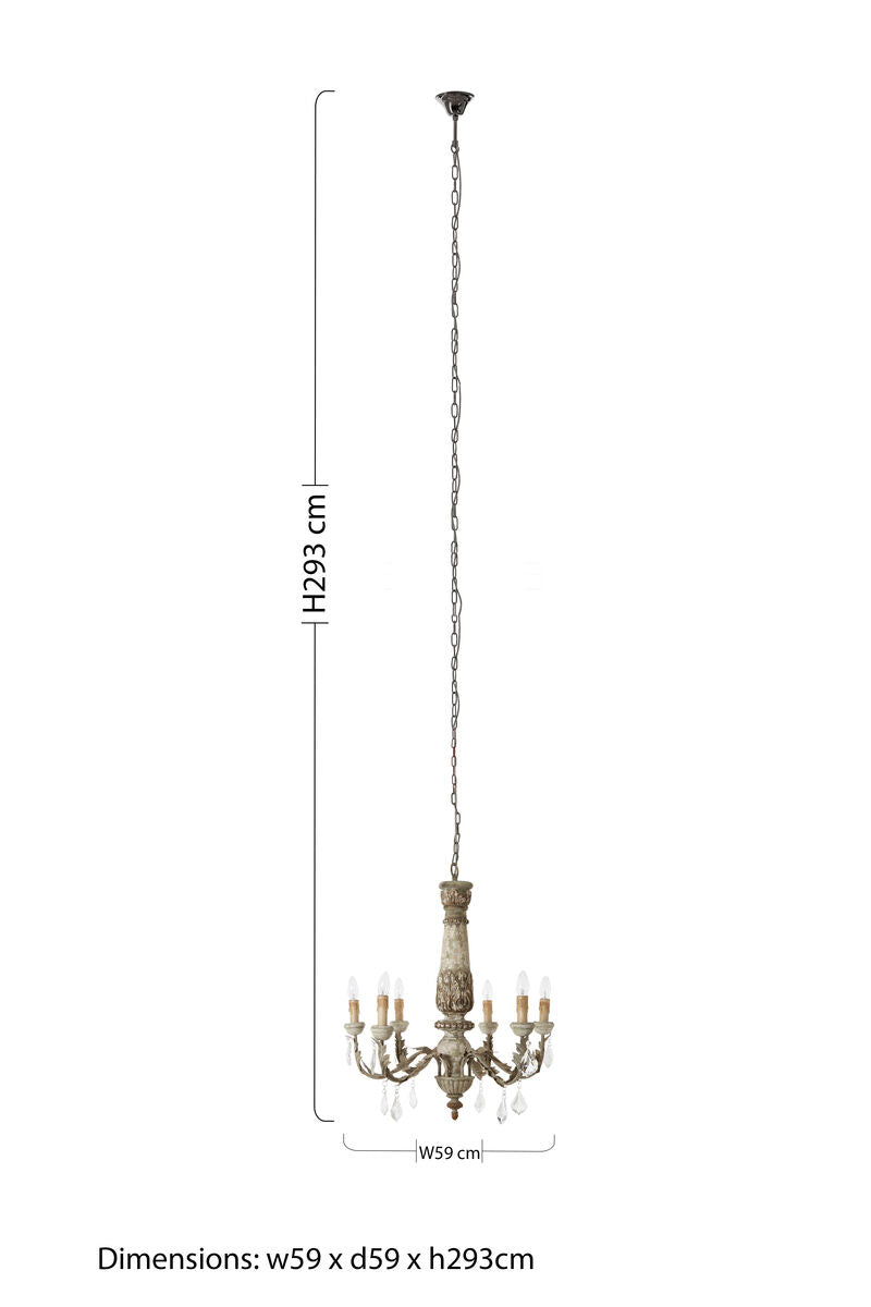 Pavatti 6 Arm Chandelier - image 4