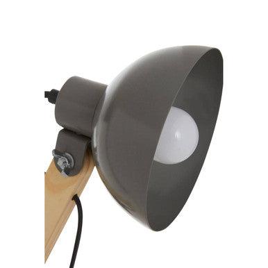 Blake Grey Wood And Metal Table Lamp
