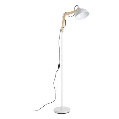 Blair White Wood And Metal Floor Lamp