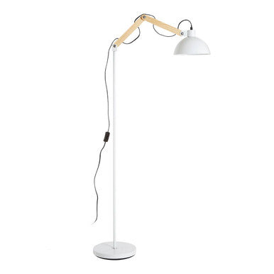 Blair White Wood And Metal Floor Lamp