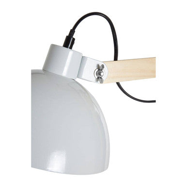 Blair White Wood And Metal Floor Lamp