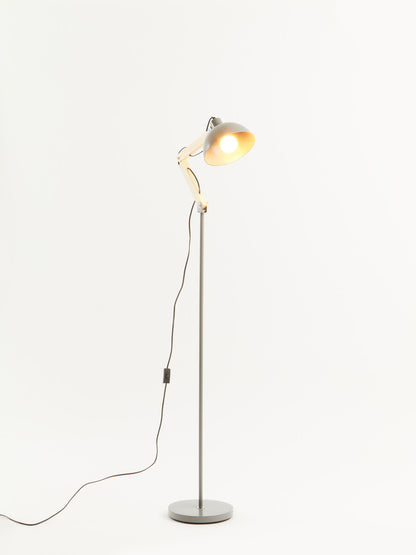 Blair Grey Wood And Metal Floor Lamp