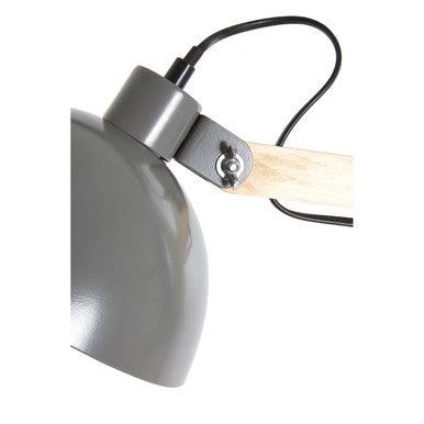 Blair Grey Wood And Metal Floor Lamp