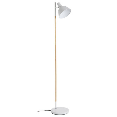 Bryant White Wood And Metal Floor Lamp