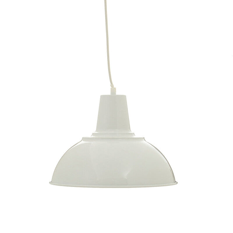 White pendant light on a white background