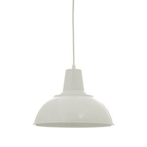 White Metal Pendant Light | Bryen
