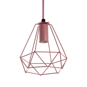 Pink Metal Wire Pendant Light | Beli
