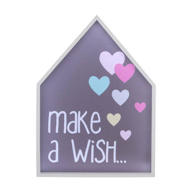House-shaped sign with &