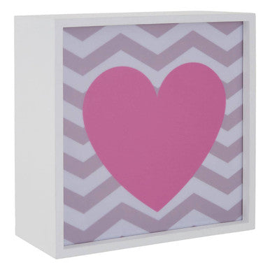 Pink Heart LED Light Box