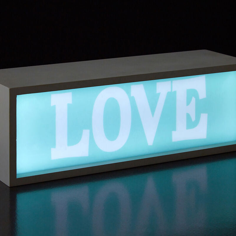Rectangular LED sign displaying the word &