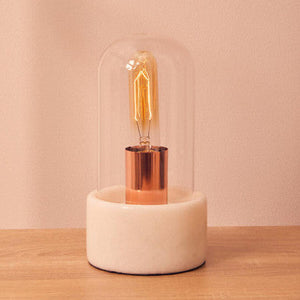 Lamonte Bell Lamp with White Marble Base