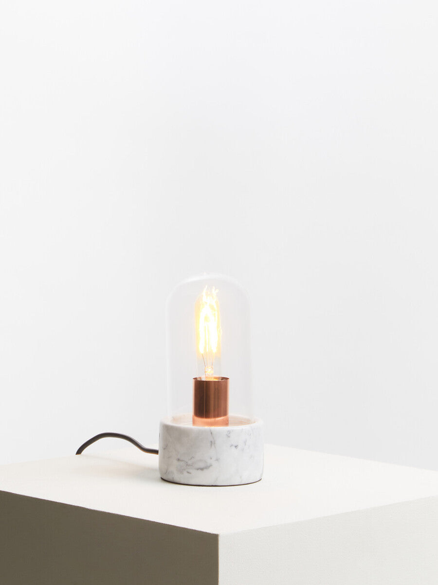 Lamonte Bell Lamp with Grey Marble Base