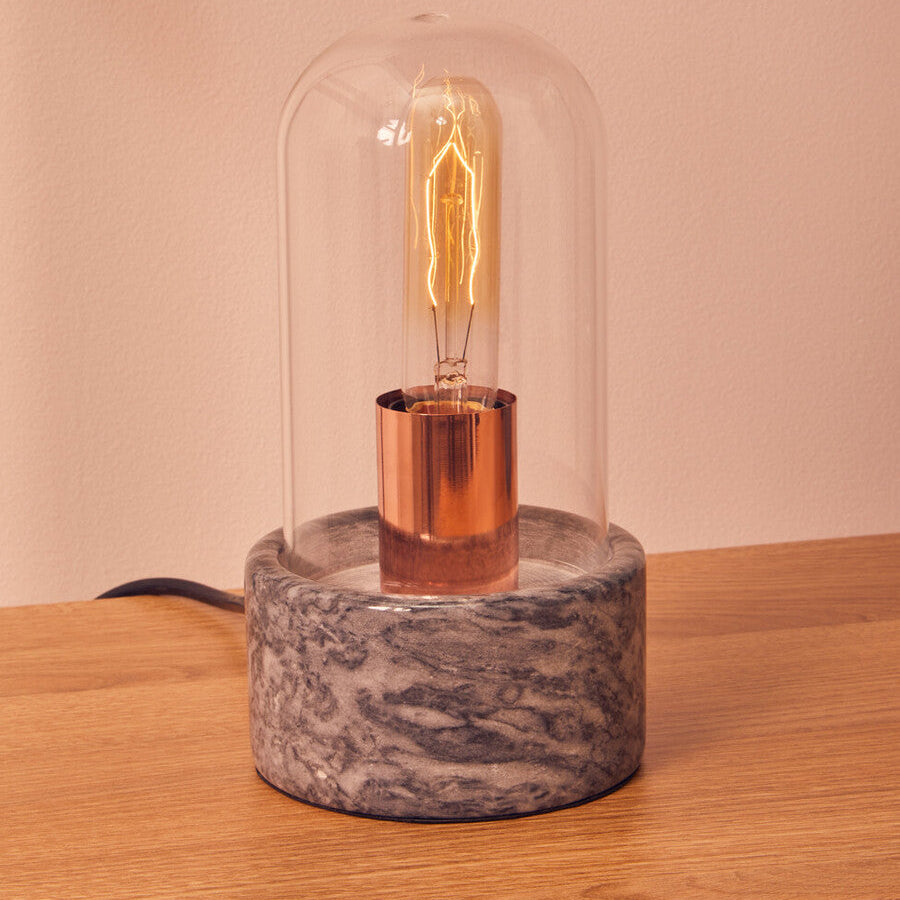 Lamonte Bell Lamp with Black Marble Base