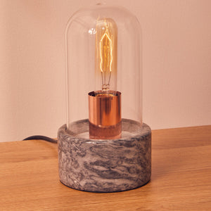 Lamonte Bell Lamp with Black Marble Base