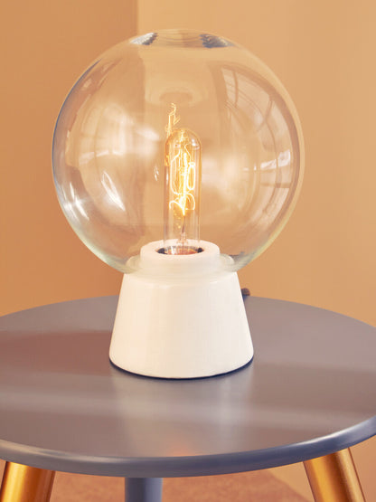 Lamonte Globe Lamp with White Marble Base