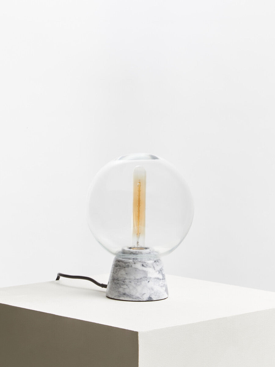 Lamonte Globe Lamp with Grey Marble Base